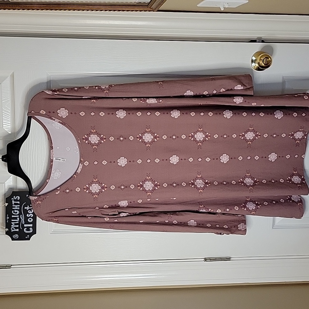Mudd XL Dress Pink White Floral